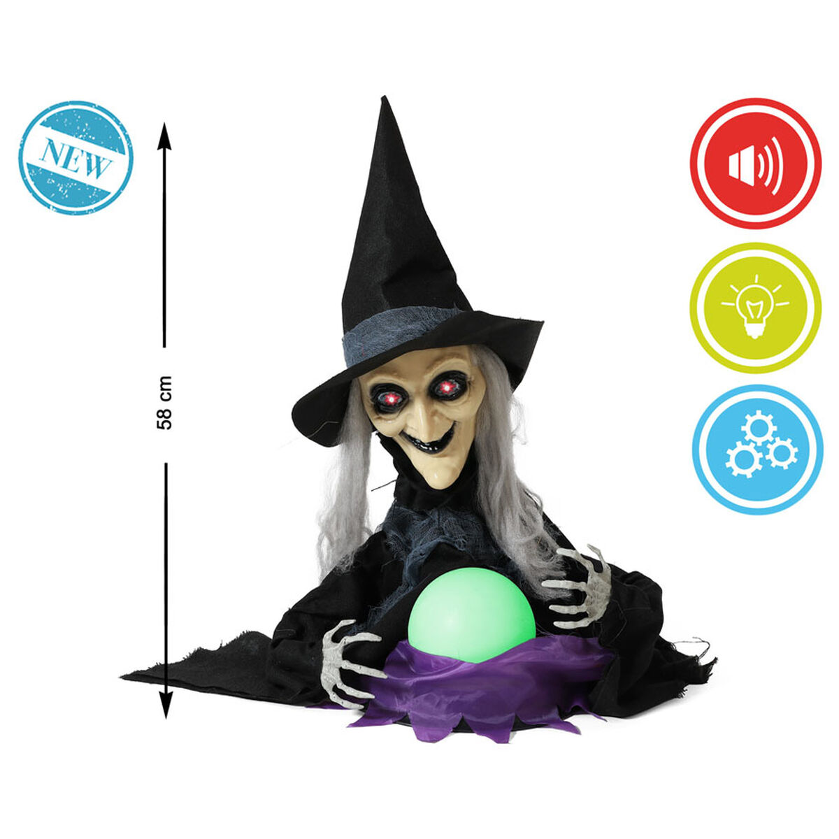 Ozdoby na Halloween Striga 75 x 23 x 50 cm